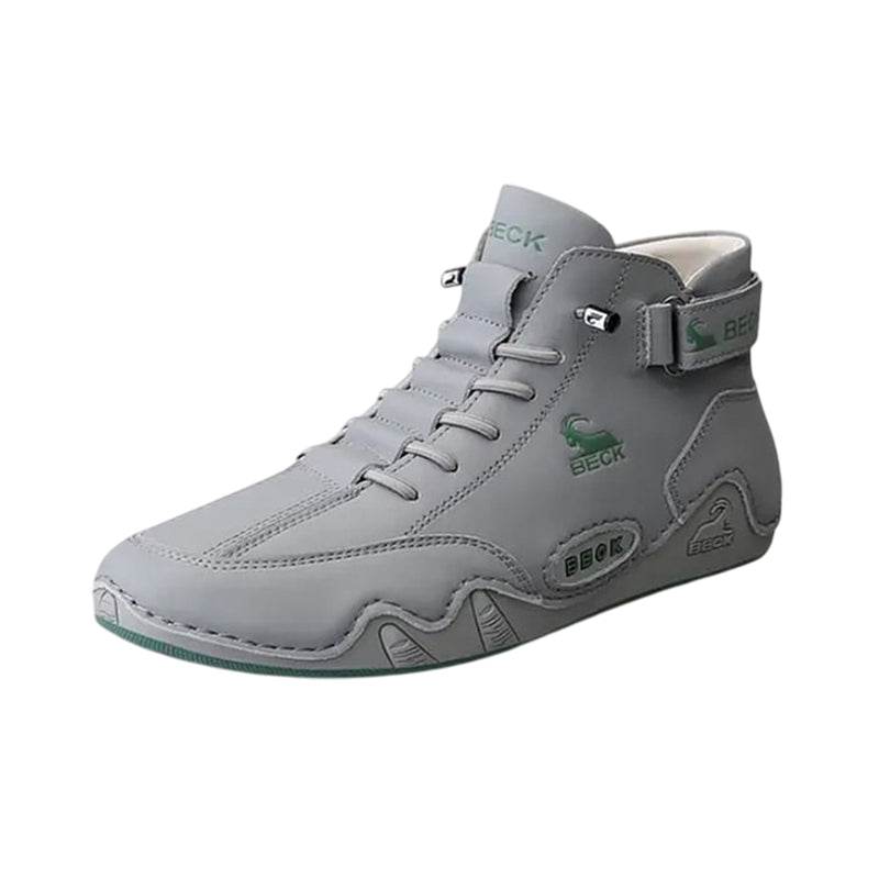 Leather Non-slip Soft Sole Warm Daily Casual High-top Sneakers