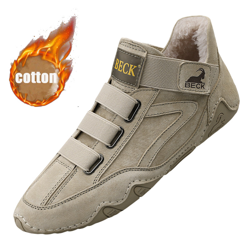 Handmade Breathable Cowhide Casual Shoes Warm Boots