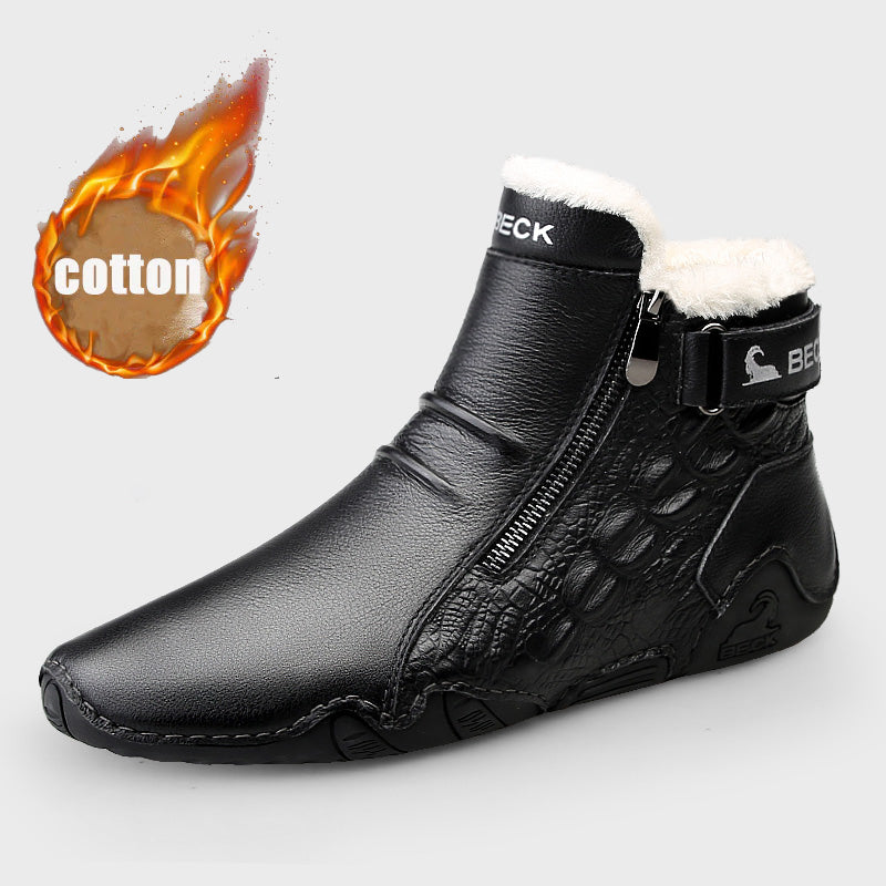Alligator Leather High-top Casual Shoes