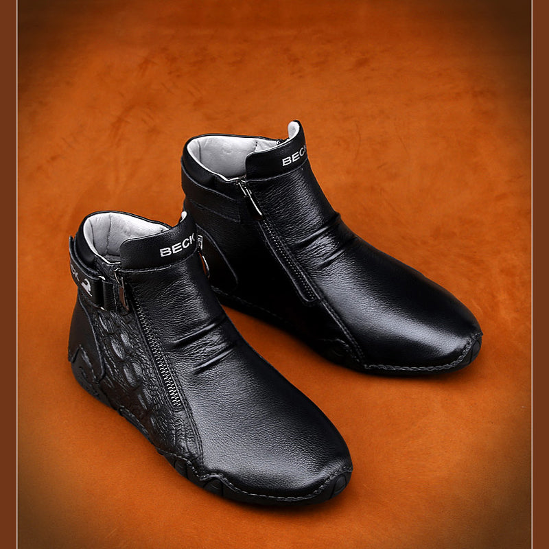 Alligator Leather High-top Casual Shoes