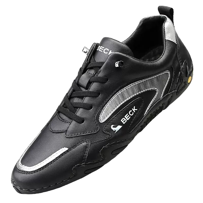 Handmade Casual Skate Shoes Mesh And Leather Two Styles