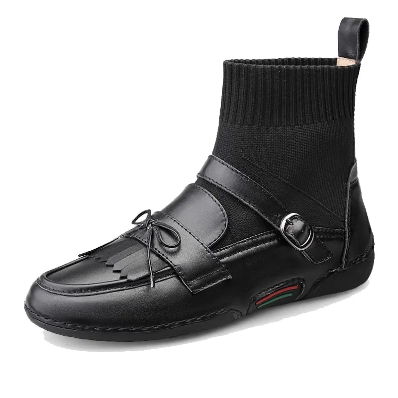 High Top Casual Woolen Sock Women Boots